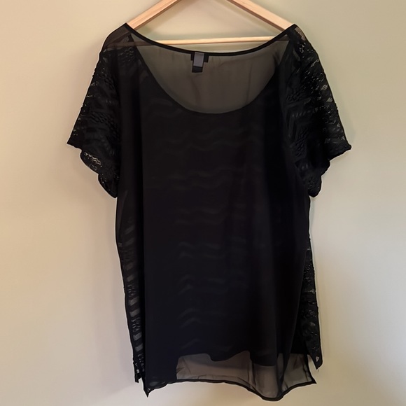 Torrid Sheer Black Blouse - Picture 2 of 10